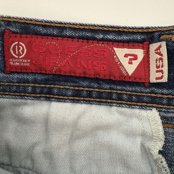 Guess Jeans Denim Skirt XS/24 Y2K Style Vintage Blue Wash Womens - Picture 3 of 9